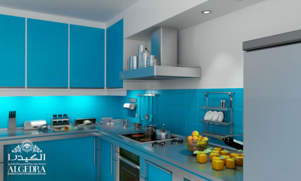 blue kitchen design