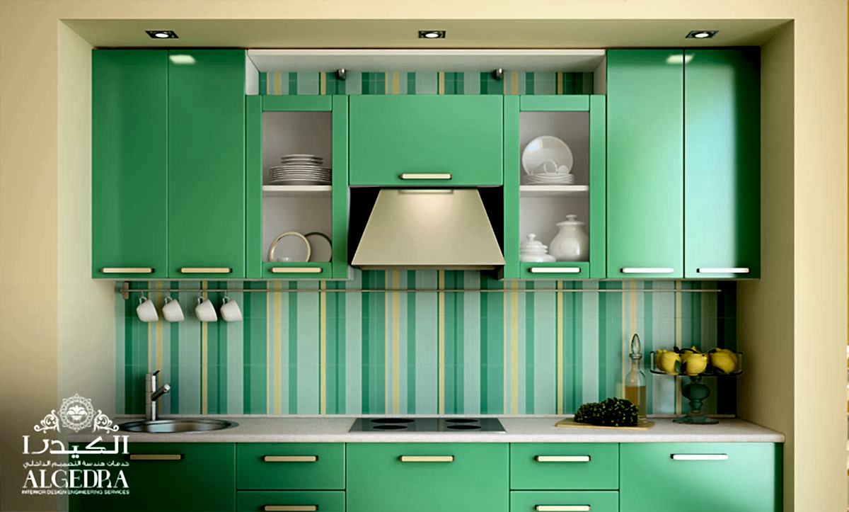 green kitchen design